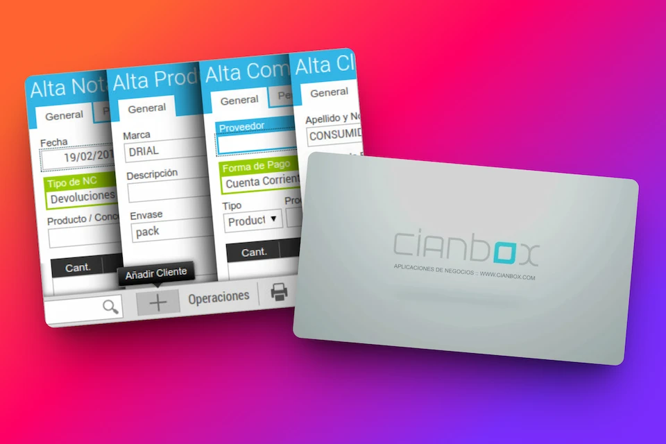 Captura de pantalla de Cianbox ERP